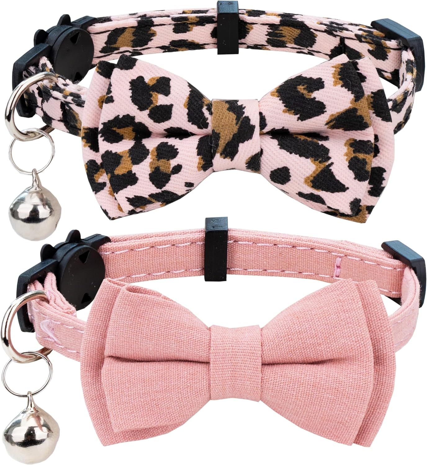 Adjustable Cat Collar Breakaway Bowtie Safety with Bell