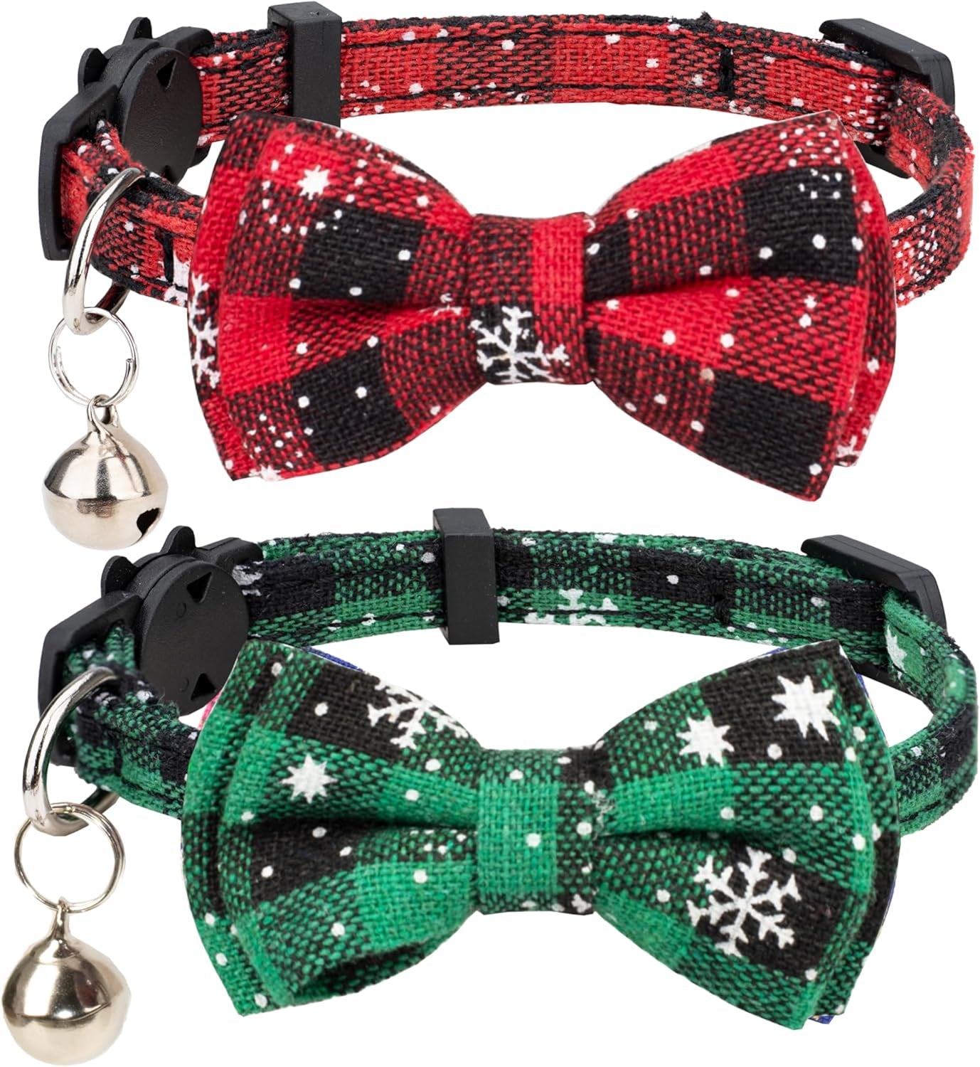 Adjustable Cat Collar Breakaway Bowtie Safety with Bell