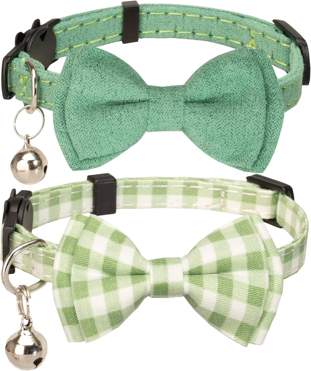 Adjustable Cat Collar Breakaway Bowtie Safety with Bell