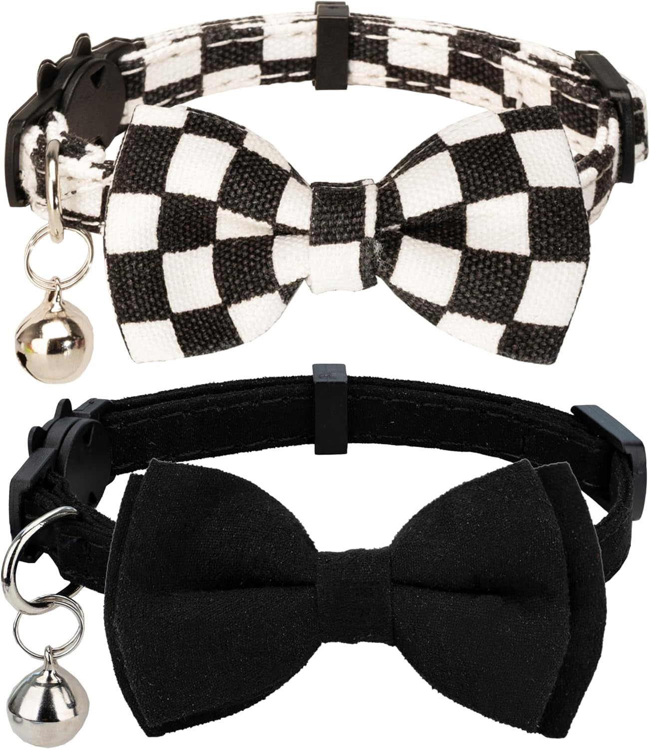 Adjustable Cat Collar Breakaway Bowtie Safety with Bell