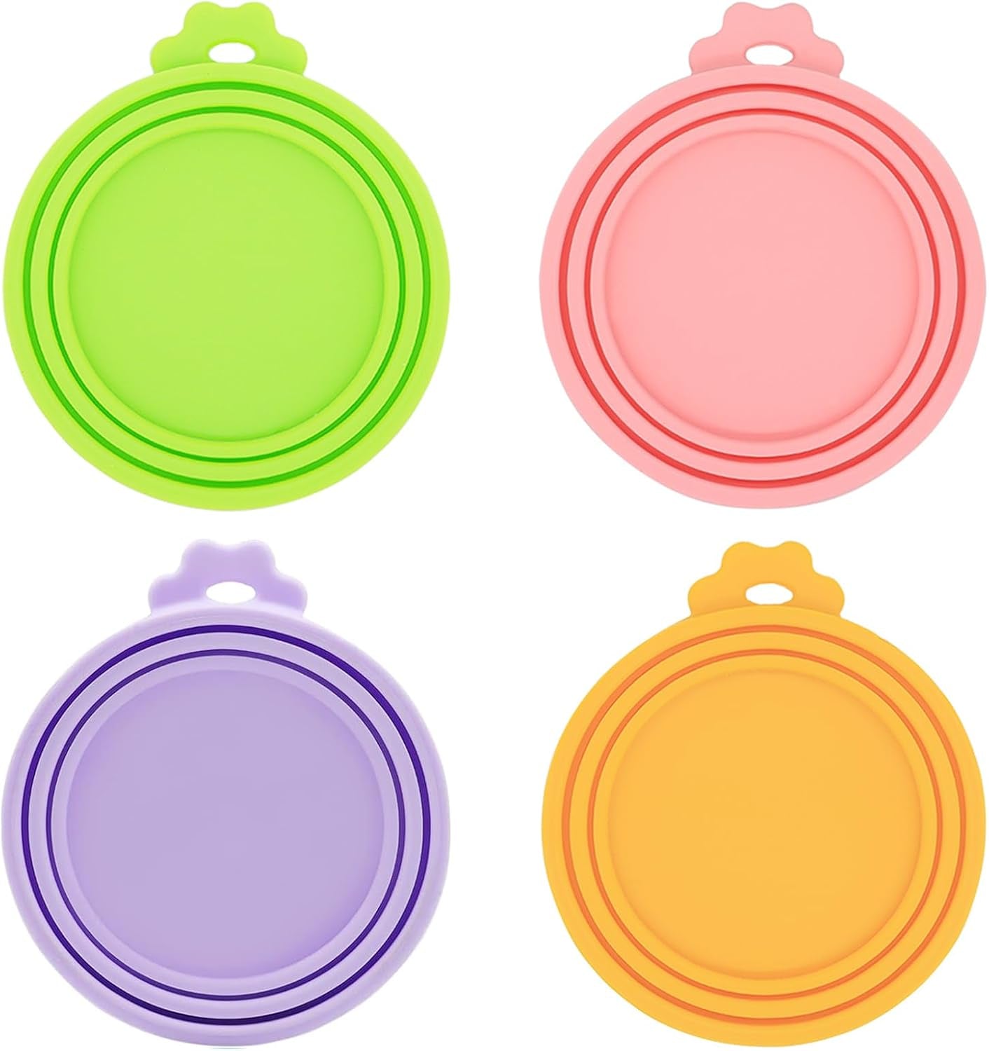 Food Can Lids, 4 Pcs Silicone Pet Food Can Covers for Cat Food, One Can Cap Fit Most Standard Size Cat Food Canned(Multicolor)…