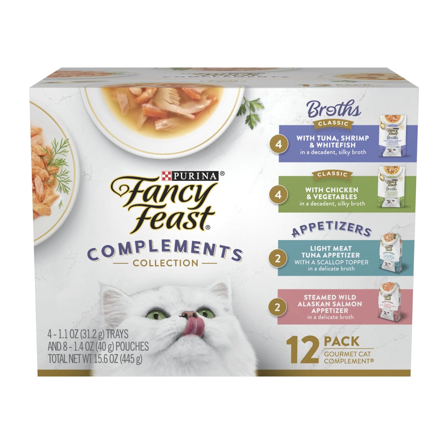 Purina Broths & Appetizers Kitten Food, Wet Cat Food, Complement Collection, 12 Pack