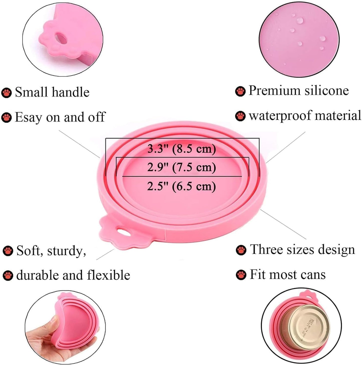 Food Can Lids, 4 Pcs Silicone Pet Food Can Covers for Cat Food, One Can Cap Fit Most Standard Size Cat Food Canned(Multicolor)…