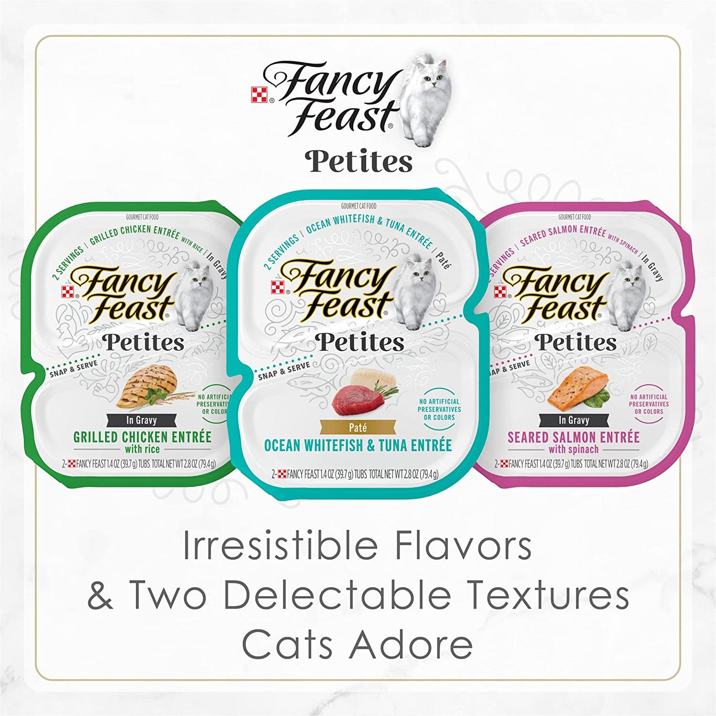 Purina Gourmet Pate Wet Cat Food, Petites Tender Beef Entree - (Pack of 12) 2.8 Oz. Tubs
