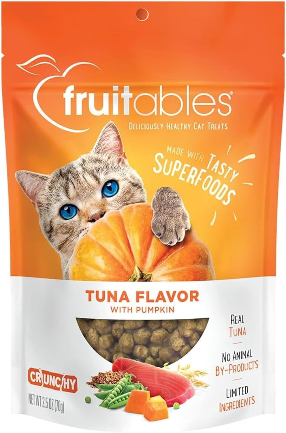 Cat Treats – Crunchy Treats for Cats – Healthy Low Calorie Treats Packed with Protein – Free of Wheat, Corn and Soy – Made with Real Salmon with Cranberry – 2.5 Ounces