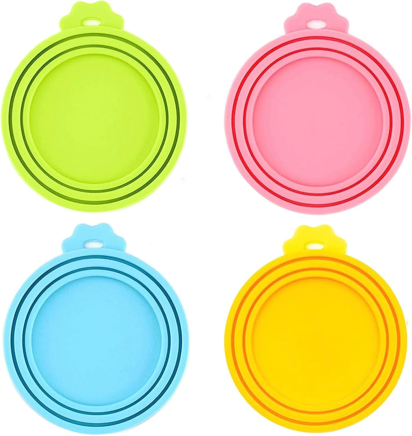 Food Can Lids, 4 Pcs Silicone Pet Food Can Covers for Cat Food, One Can Cap Fit Most Standard Size Cat Food Canned（Multicolor）…