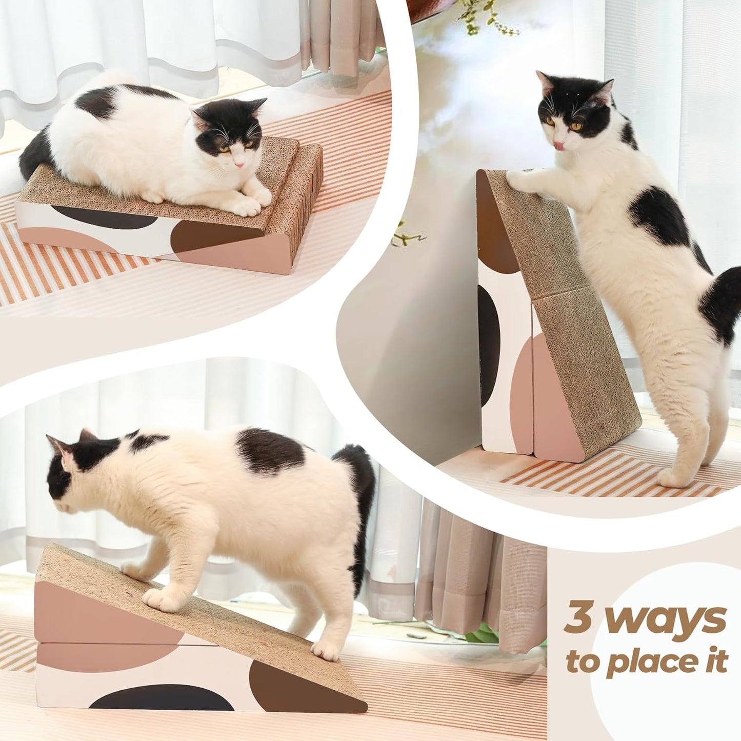 Cat Scratcher Cardboard, Kitty Cat Scratching Pad Recycle Corrugate Scratcher