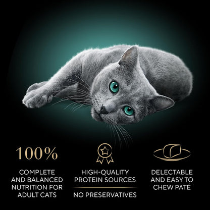 Perfect Portions Wet Cat Food Pate with Sustainable Salmon, Signature Seafood Entree, and Tender White Fish and Tuna Entree Variety Pack