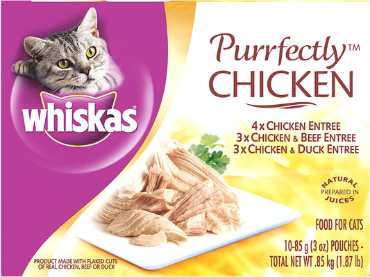 PURRFECTLY Chicken Variety Pack Wet Adult Cat Food 3 Ounces