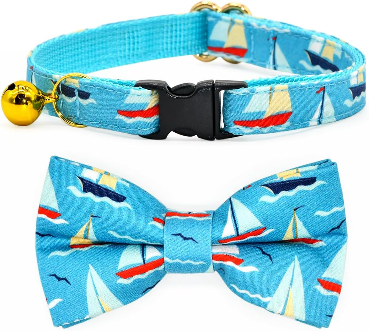 Cat Breakaway Collar Bow Tie with Bell