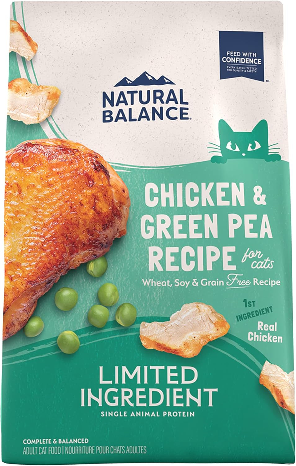 Limited Ingredient Adult Grain-Free Dry Cat Food, Reserve Duck & Green Pea Recipe, 10 Pound (Pack of 1)