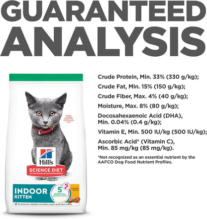 Indoor, Kitten, Easy Litter Box Cleanup, Dry Cat Food, Chicken Recipe, 3.5 Lb Bag