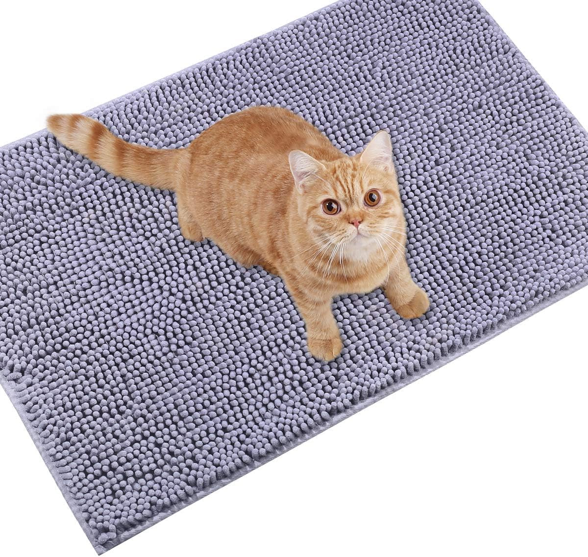 Cat Litter Mat, Cat Kitty Litter Rug with Waterproof Back, Super Soft for Cat's Paws, Machine Washable