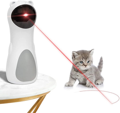 Cat Laser Toy Automatic Interactive Toys for Cats Kitten USB Charging and Battery Powered 5 Random Pattern Fast Slow Light Flashing Model