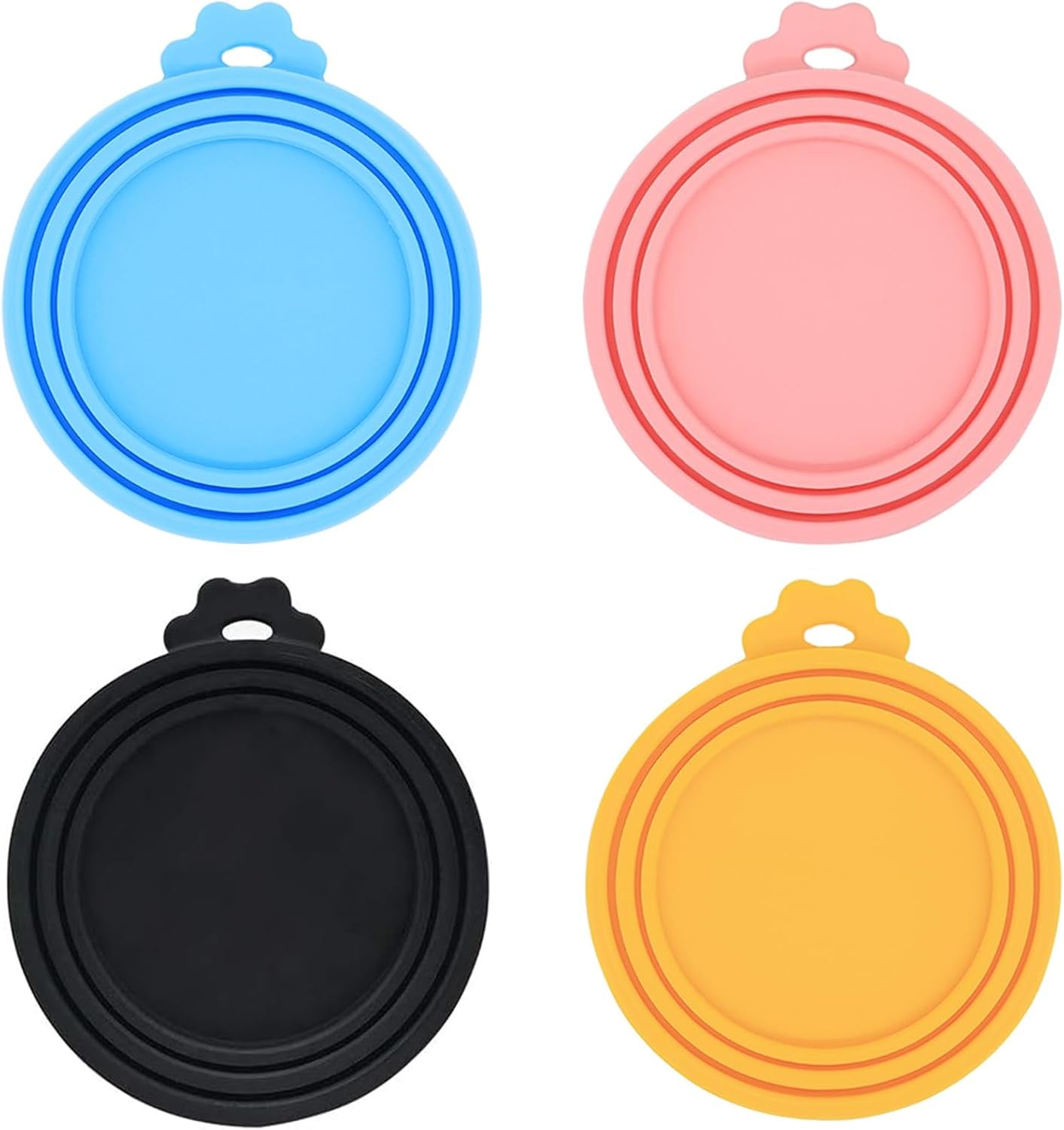 Food Can Lids, 4 Pcs Silicone Pet Food Can Covers for Cat Food, One Can Cap Fit Most Standard Size Cat Food Canned（Multicolor）…