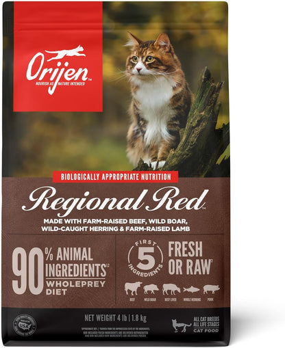 Original Cat, Grain Free Dry Cat Food for All Life Stages, with Wholeprey Ingredients, 4Lb