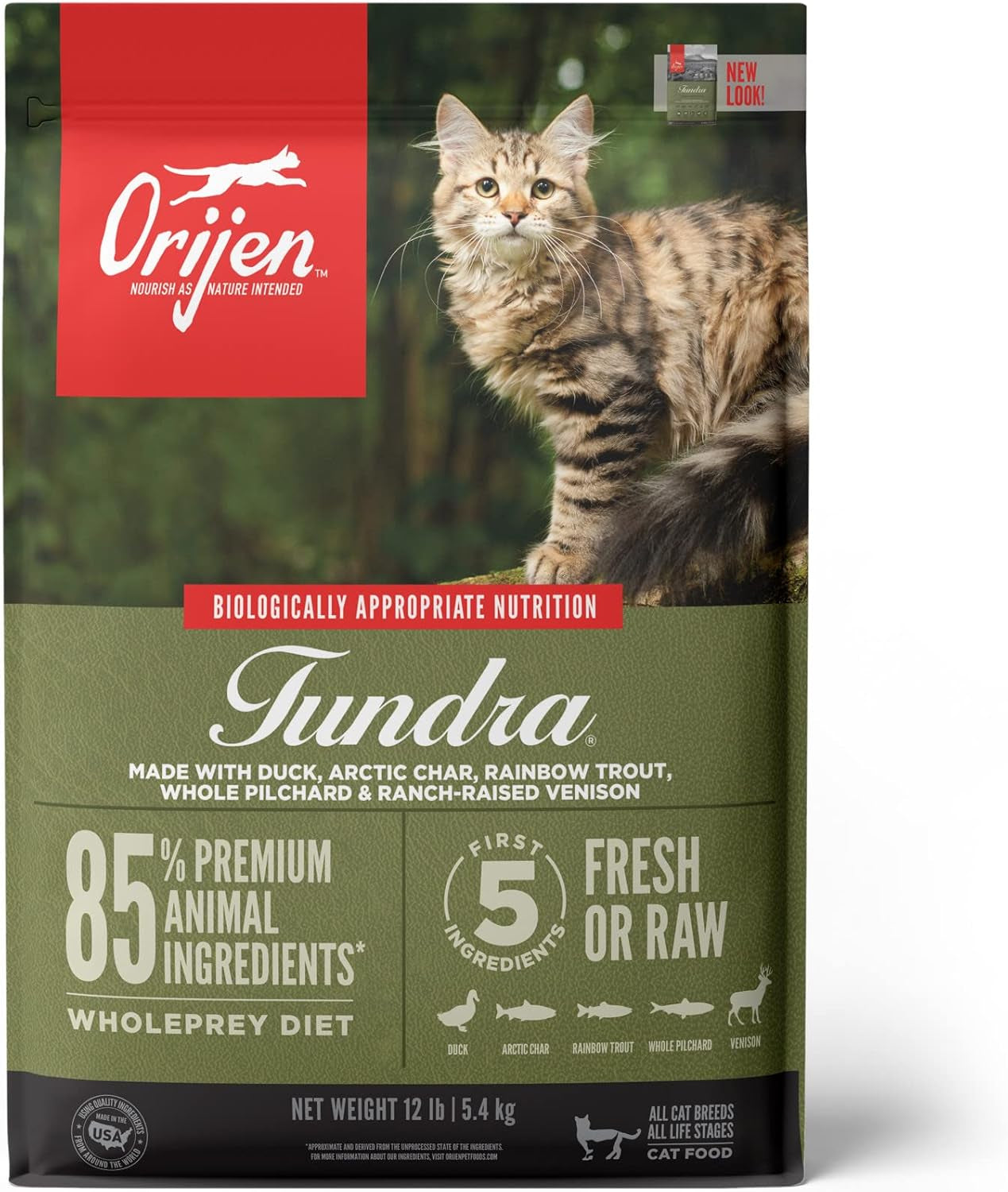 Original Cat, Grain Free Dry Cat Food for All Life Stages, with Wholeprey Ingredients, 4Lb