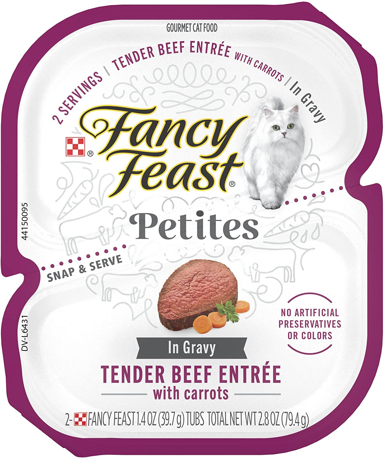 Purina  Gourmet Wet Cat Food Variety Pack, Petites Pate Collection, Break-Apart Tubs