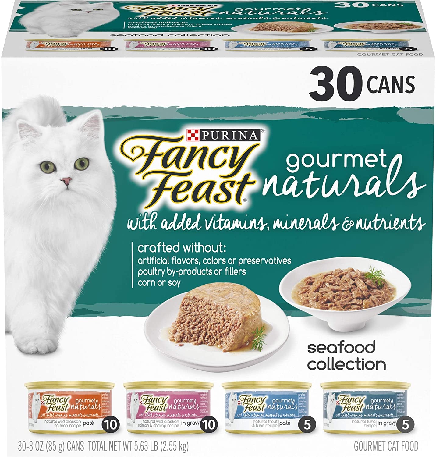 Purina  Gourmet Wet Cat Food Variety Pack, Petites Pate Collection, Break-Apart Tubs