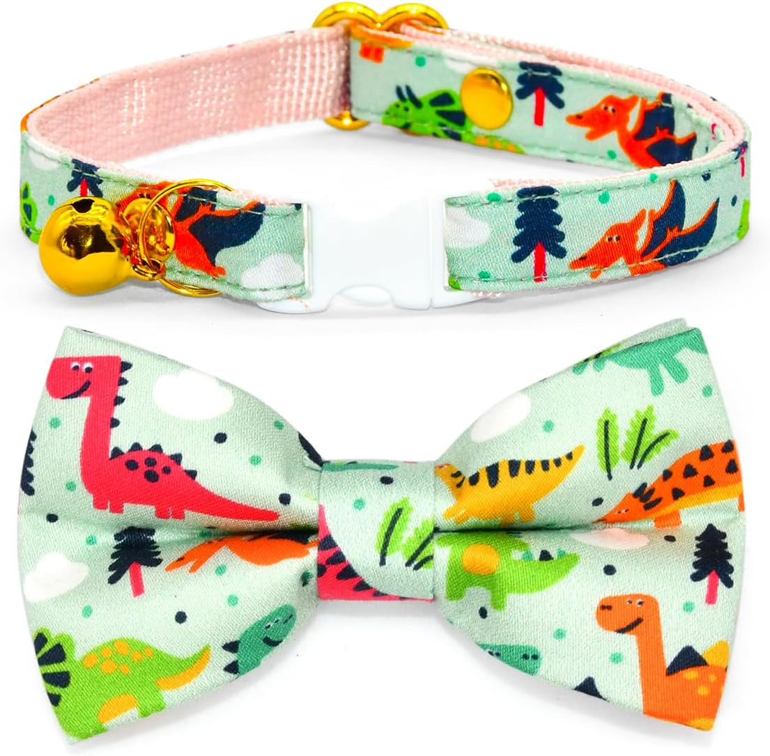 Cat Breakaway Collar Bow Tie with Bell