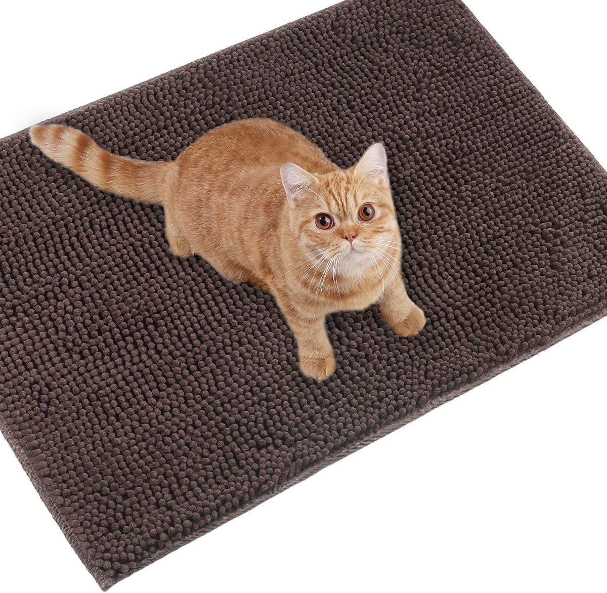 Cat Litter Mat, Cat Kitty Litter Rug with Waterproof Back, Super Soft for Cat's Paws, Machine Washable