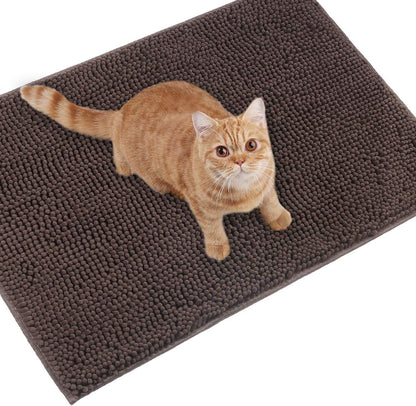 Cat Litter Mat, Cat Kitty Litter Rug with Waterproof Back, Super Soft for Cat's Paws, Machine Washable