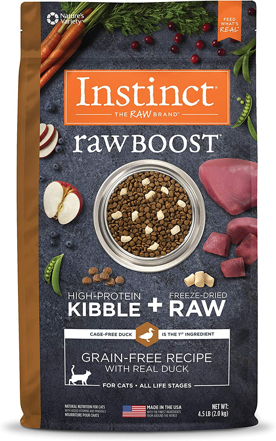 Raw Boost Grain Free Recipe with Real Duck Natural Dry Cat Food