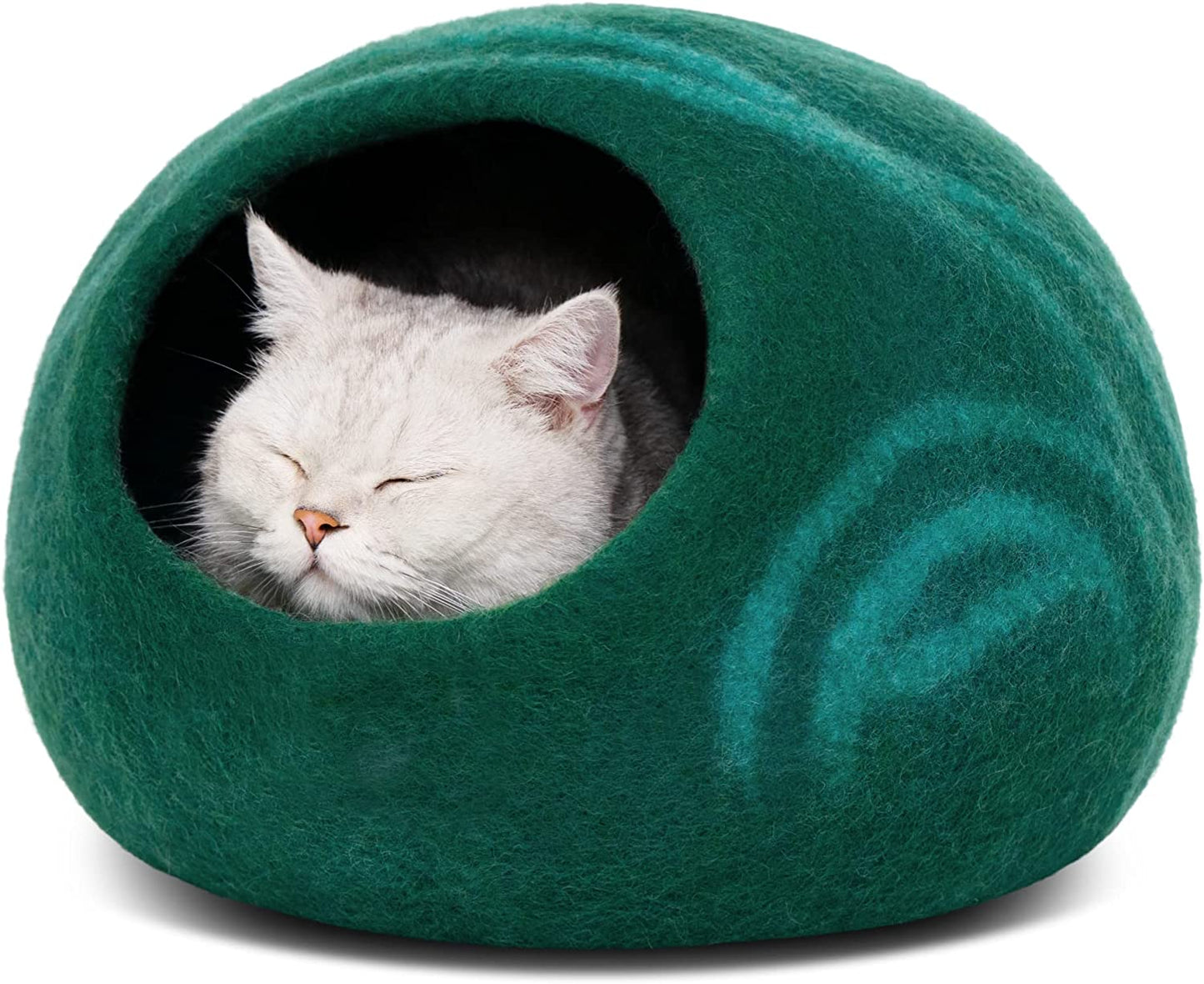 Cat Cave – Premium Felt Cat Bed for Indoor Cats, Handmade 100% Merino Wool