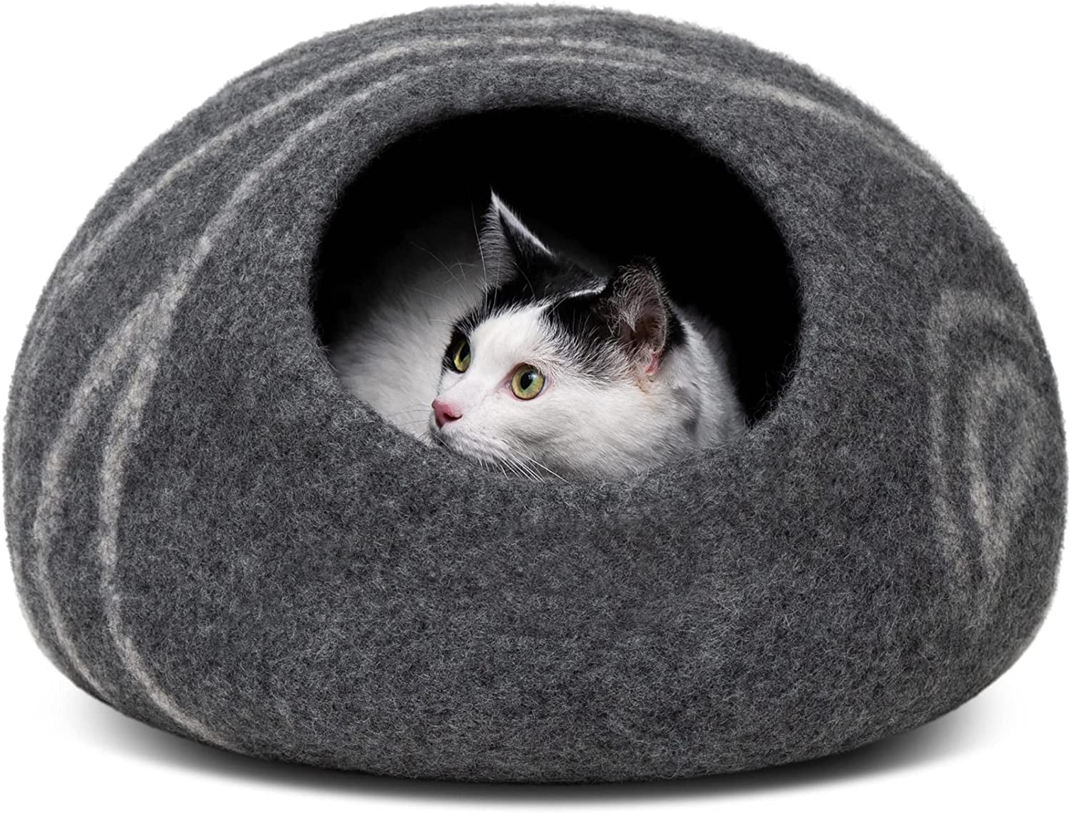 Cat Cave – Premium Felt Cat Bed for Indoor Cats, Handmade 100% Merino Wool