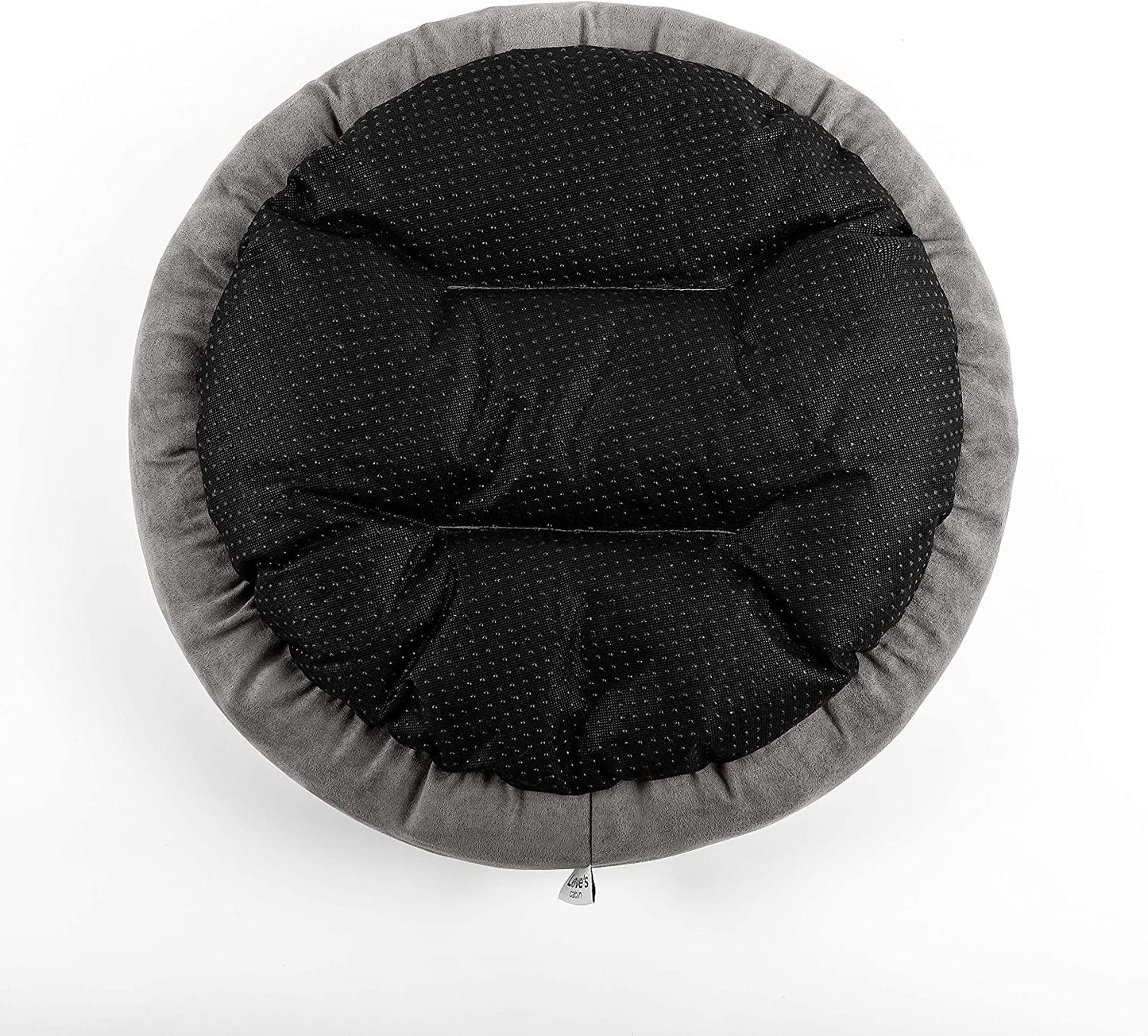 Round Donut Cat Cushion Bed, Anti-Slip & Water-Resistant Bottom, Super Soft Durable Fabric Pet Beds, Washable