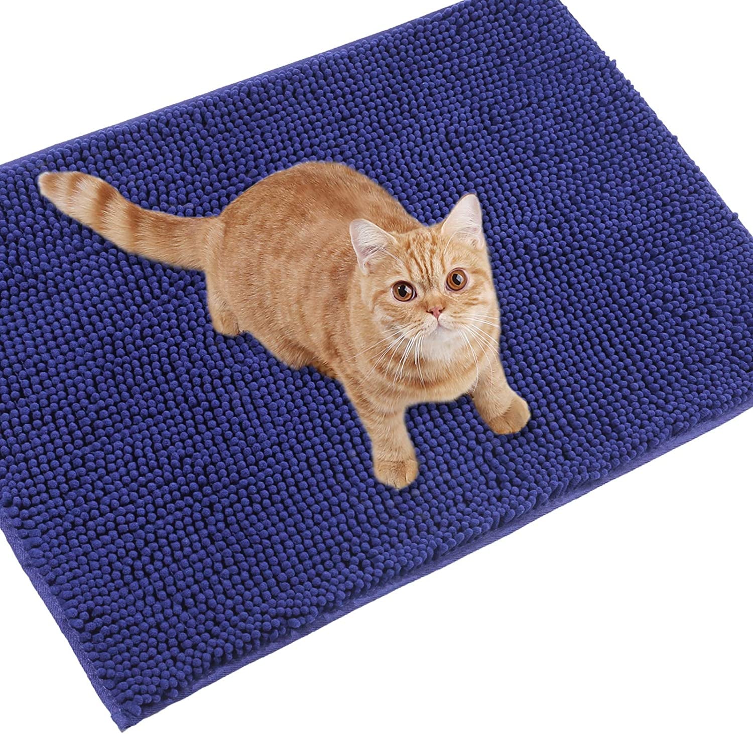 Cat Litter Mat, Cat Kitty Litter Rug with Waterproof Back, Super Soft for Cat's Paws, Machine Washable