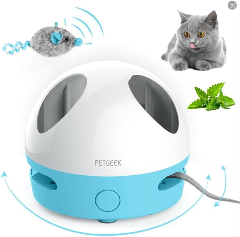 Hidey Mouse Electronic Interactive Cat Toy, Hide Mouse Cat Toy with Squeaky Mouse, Automatic Cat Toys with Catnip Filled Hidey Mouse, Cat Toys Interactive for Indoor Cats Play