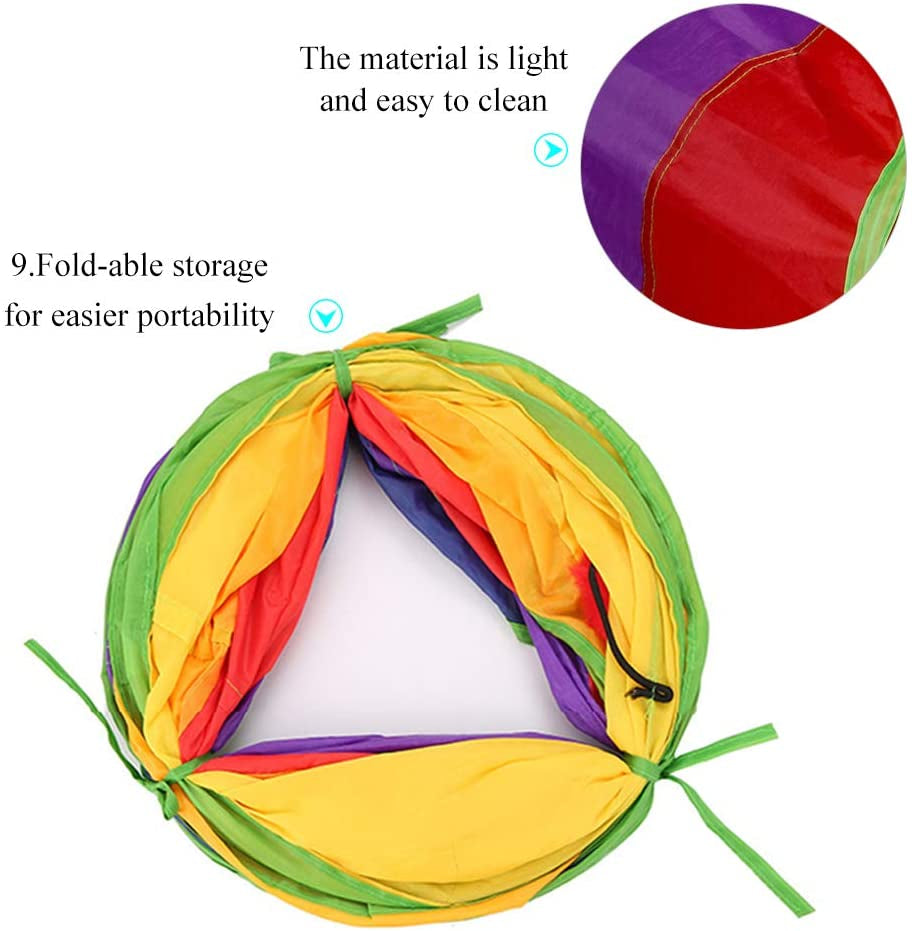 Cat Tunnel, Cat Tubes for Indoor Cats Collapsible Cat Play Toy for Puzzle Exercising Hiding Training and Running with a Red Fun Ball and 2 Holes (25&120Cm)