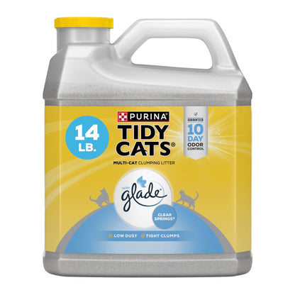 Purina Clumping Cat Litter, Glade Clear Springs Deodorizing, Low Dust