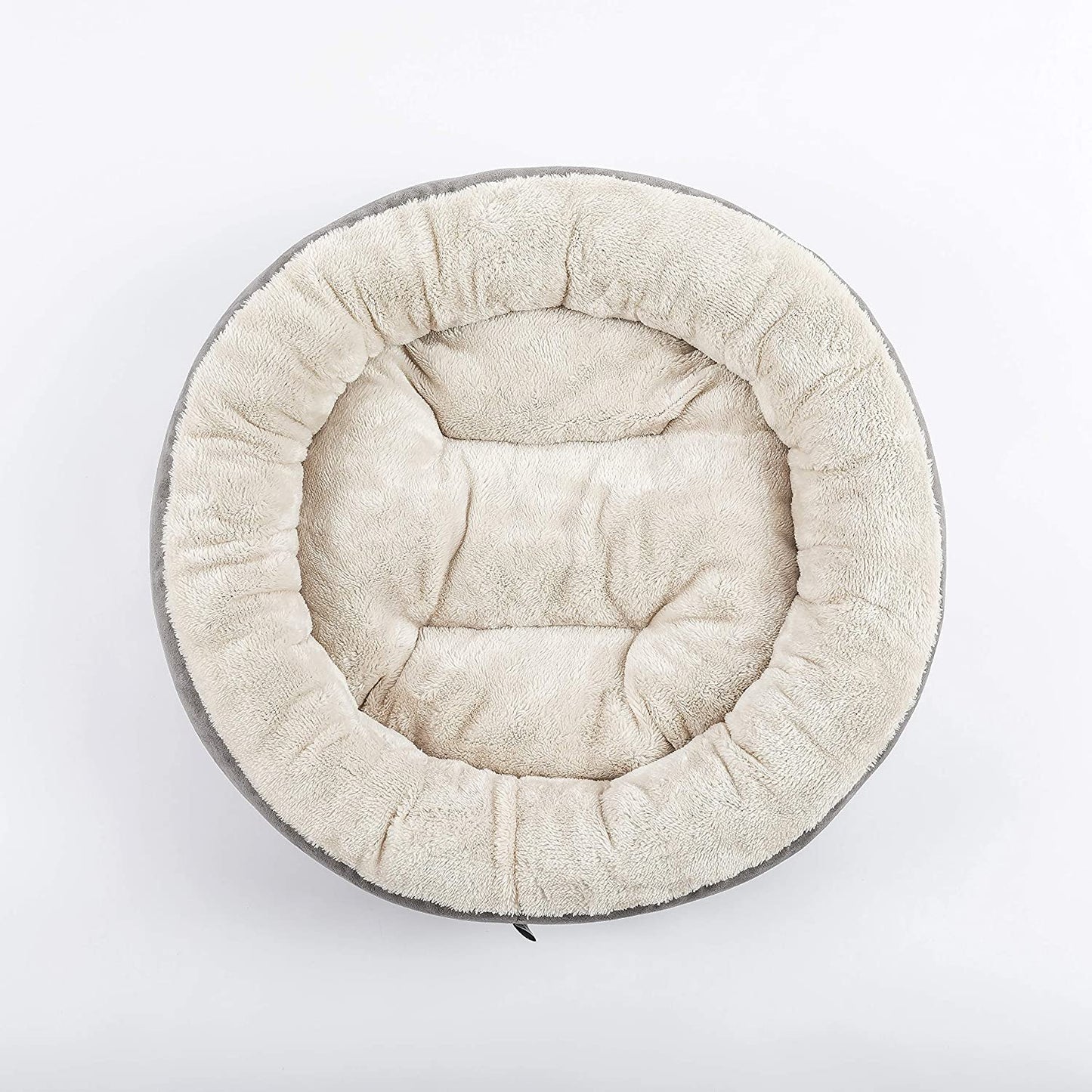 Round Donut Cat Cushion Bed, Anti-Slip & Water-Resistant Bottom, Super Soft Durable Fabric Pet Beds, Washable