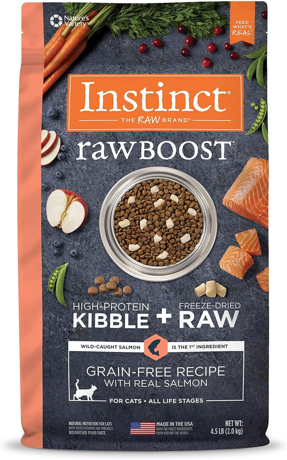 Raw Boost Grain Free Recipe with Real Duck Natural Dry Cat Food