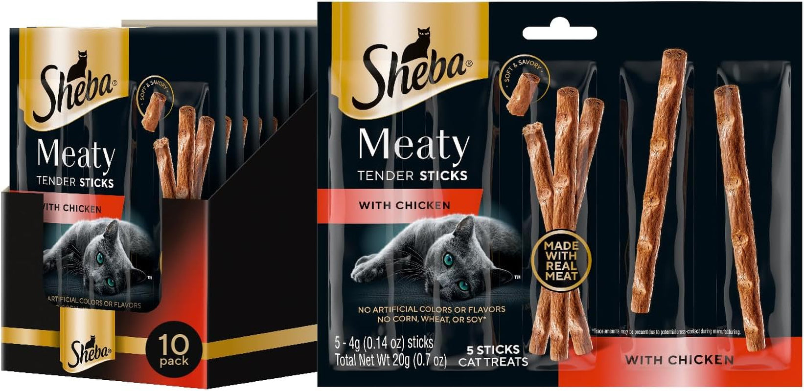 Meaty Tender Sticks Soft Cat Treats Salmon Flavor