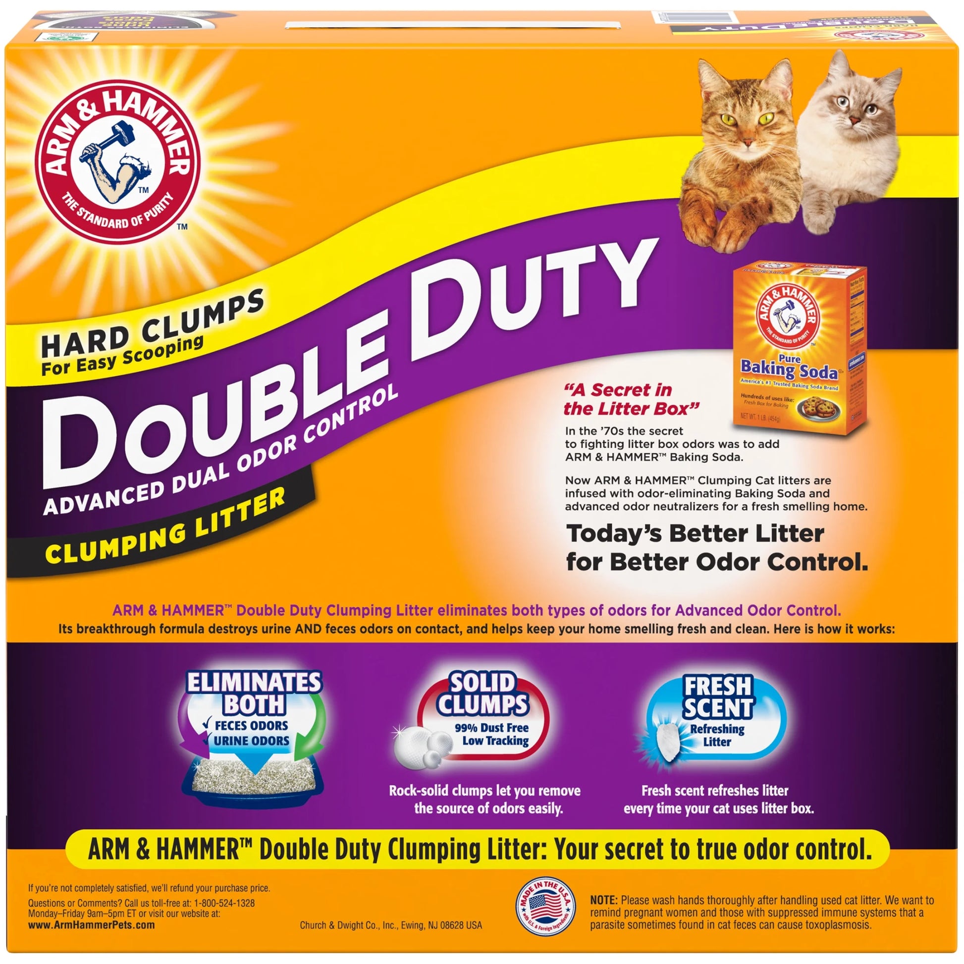 Double Duty Cat Litter, Advanced Odor Control Clumping Cat Litter, Scented, 20 Lbs