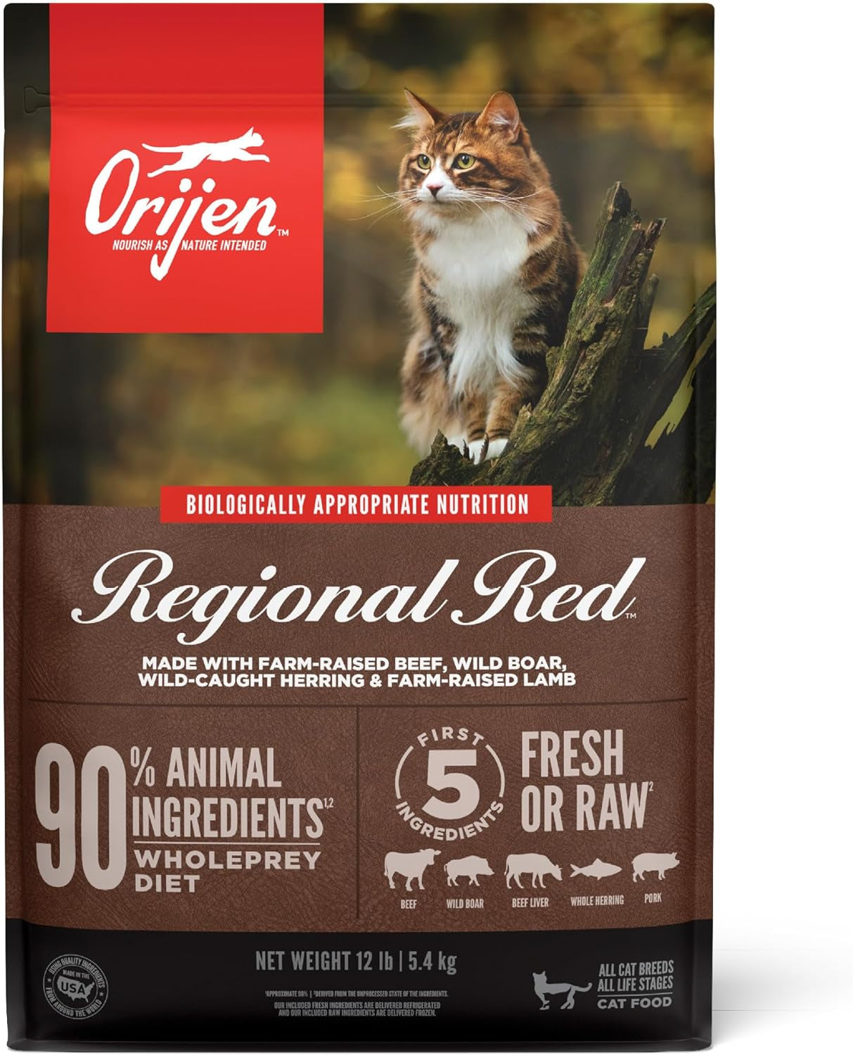 Original Cat, Grain Free Dry Cat Food for All Life Stages, with Wholeprey Ingredients, 4Lb