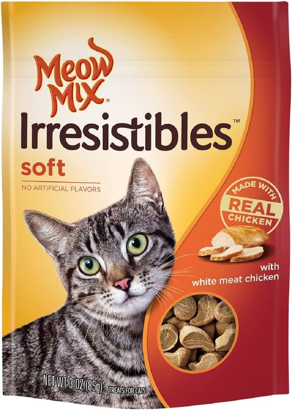 Irresistibles Soft Cat Treats, White Meat Chicken, 12 Ounce