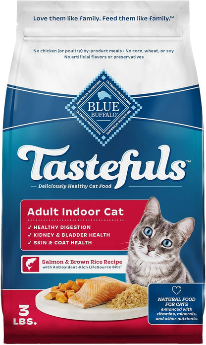 Tastefuls Natural Dry Food for Adult Indoor Cats, Chicken & Brown Rice Recipe