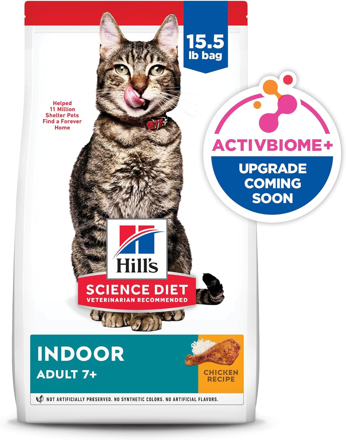 Indoor, Senior Adult 7+, Easy Litter Box Cleanup, Dry Cat Food, Chicken Recipe