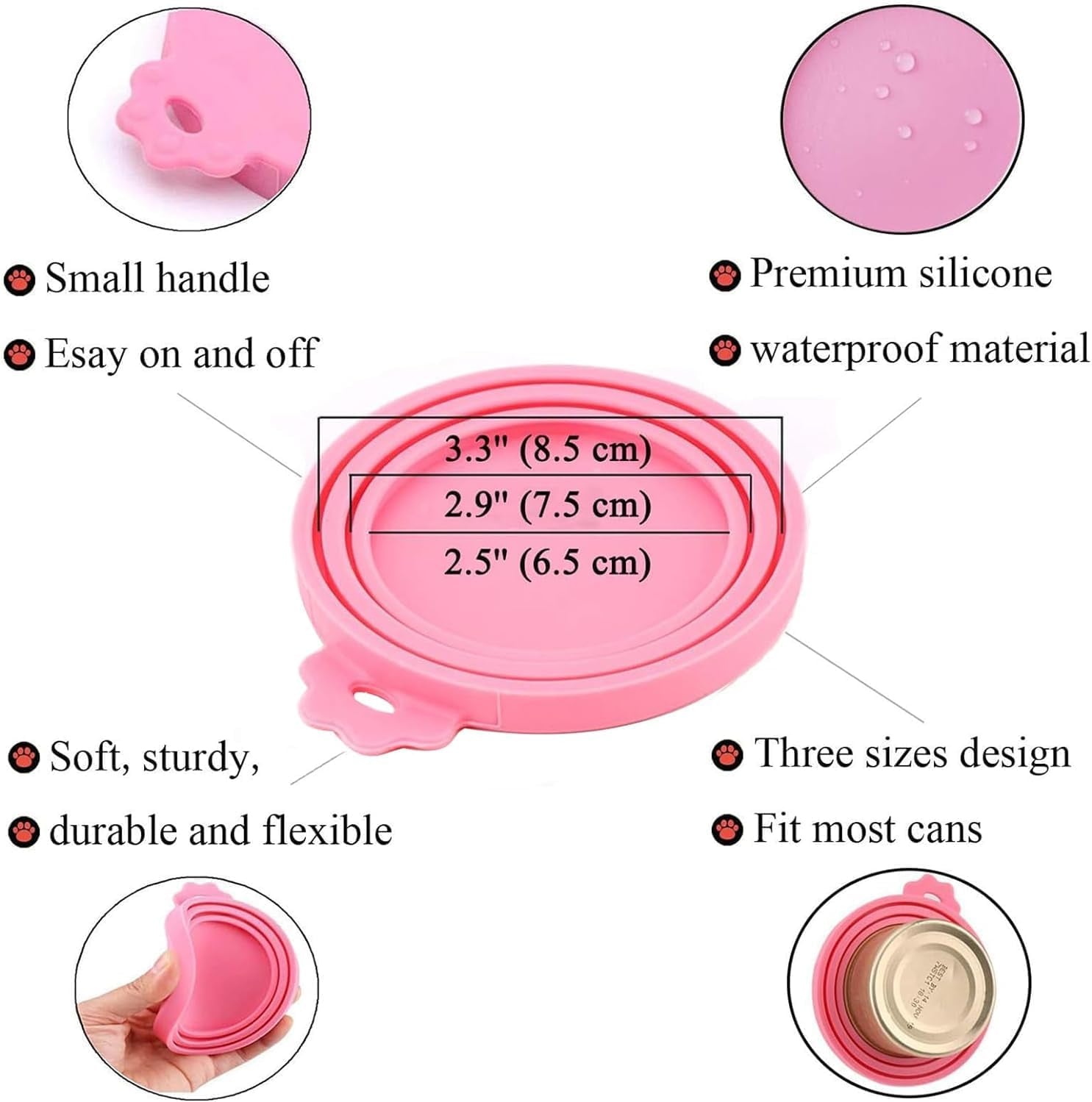 Food Can Lids, 4 Pcs Silicone Pet Food Can Covers for Cat Food, One Can Cap Fit Most Standard Size Cat Food Canned（Multicolor）…