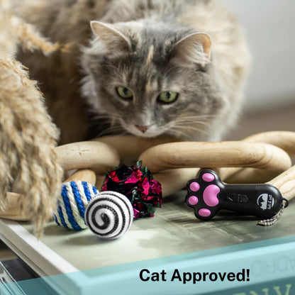 Cat Laser Toy | USB Rechargeable Laser Light Toy for Indoor Cats | Gift Set for Cat Lovers with Laser Cat Toy and Interactive Cat Toys