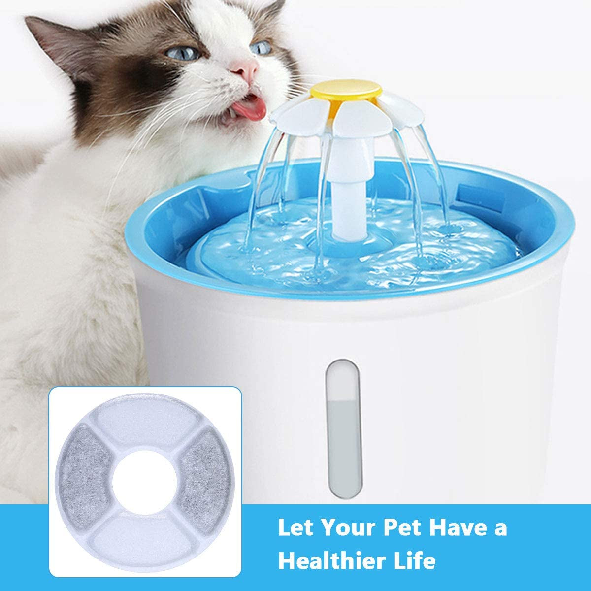 Cat Water Fountain Filter Replacement for 81Oz/2.4L Pet Water Fountain