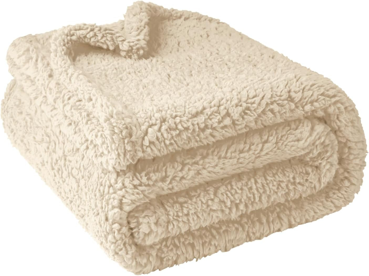 Washable Fluffy Sherpa Fleece Cat Blanket