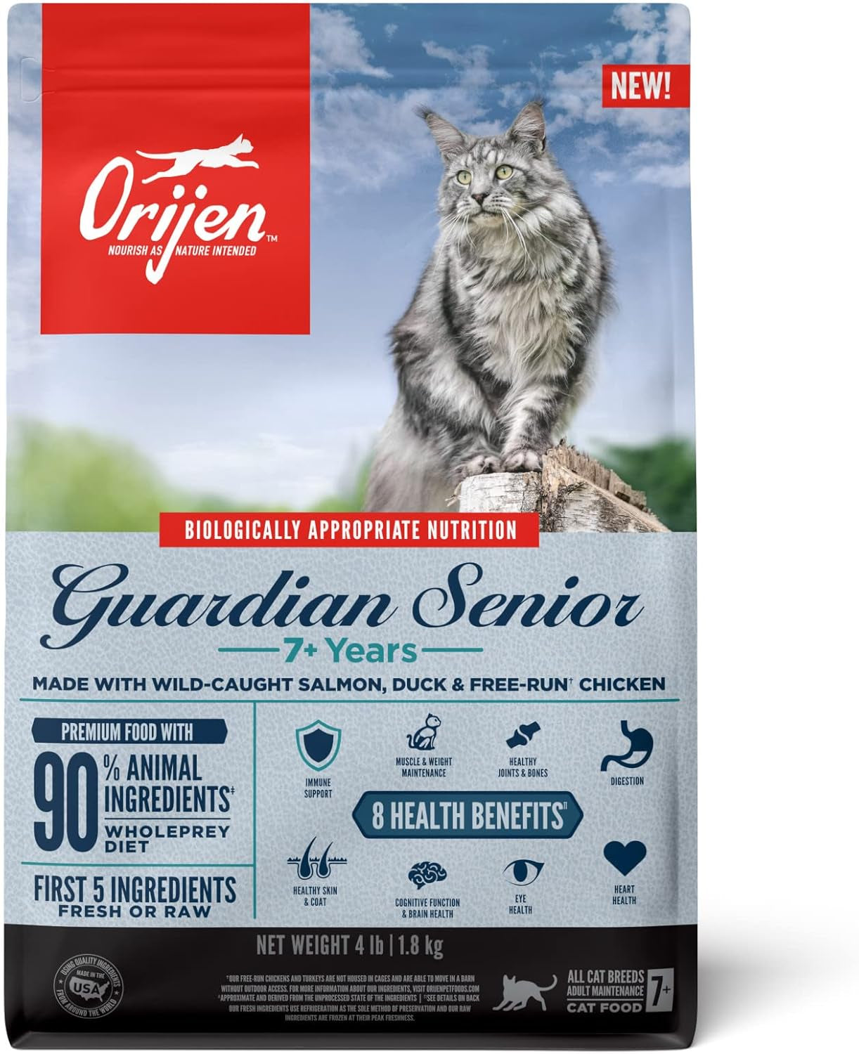 Original Cat, Grain Free Dry Cat Food for All Life Stages, with Wholeprey Ingredients, 4Lb