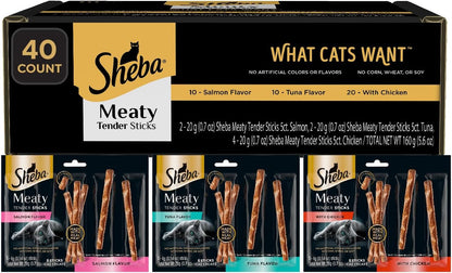 Meaty Tender Sticks Soft Cat Treats Salmon Flavor