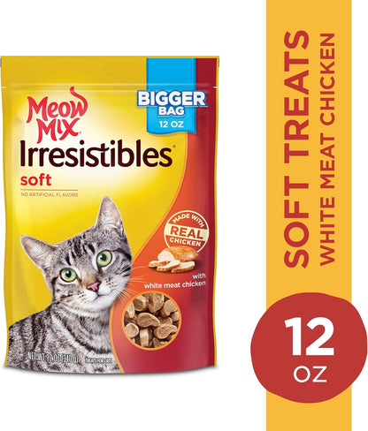 Irresistibles Soft Cat Treats, White Meat Chicken, 12 Ounce