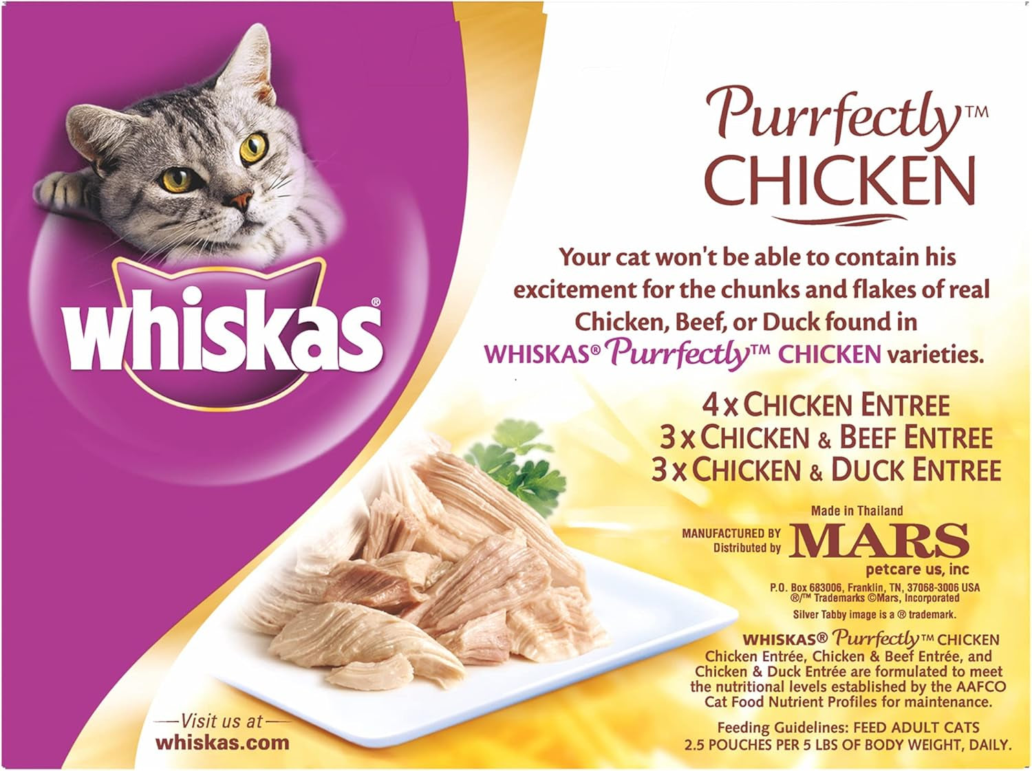 PURRFECTLY Chicken Variety Pack Wet Adult Cat Food 3 Ounces